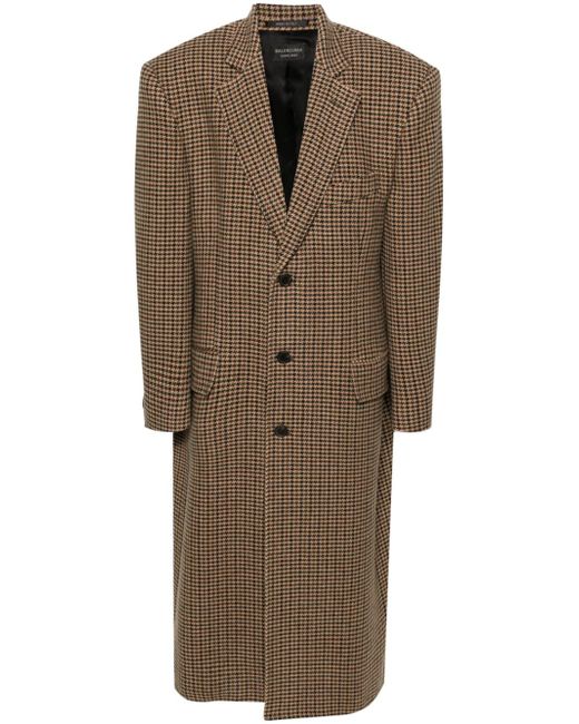 Balenciaga houndstooth single-breasted coat