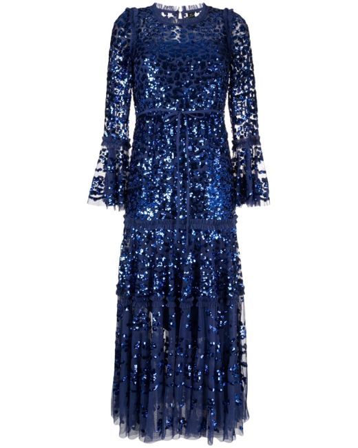 needle & thread Annie sequin-embellished gown