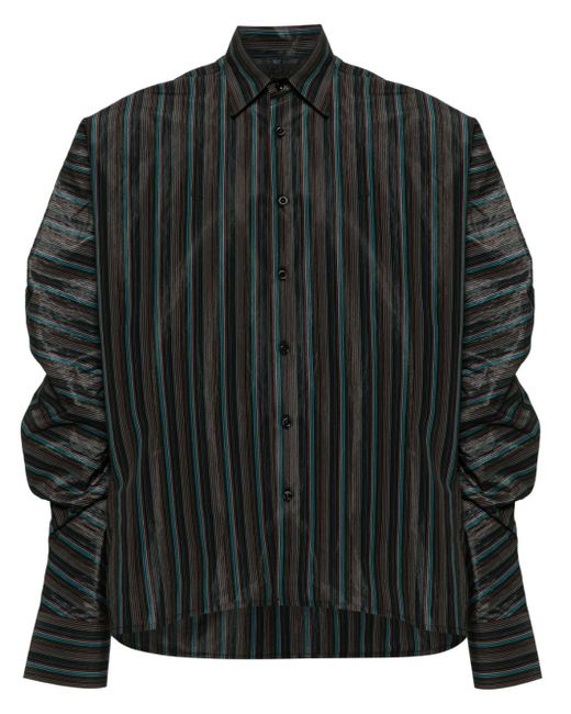 Lueder Keanu satin-finish striped shirt