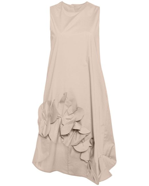 Jnby flower-detailing cotton-blend dress