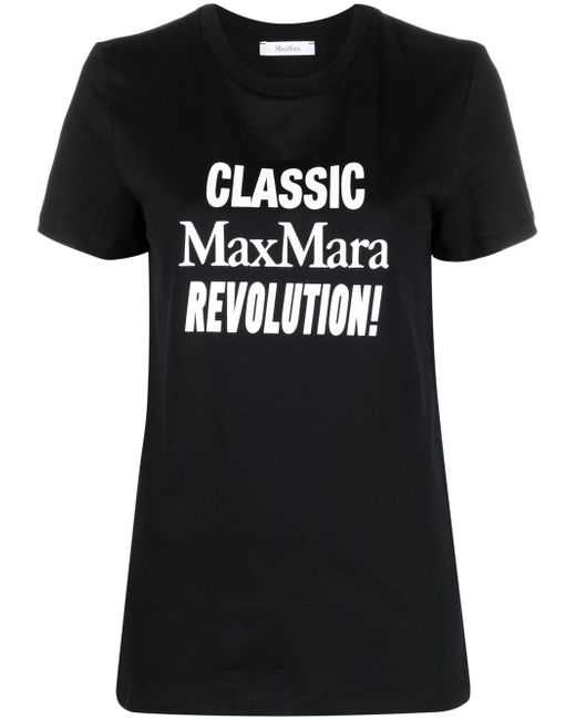 Max Mara slogan-print T-shirt