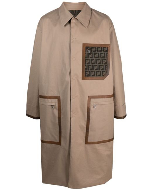 Fendi button-up mid-length trench coat