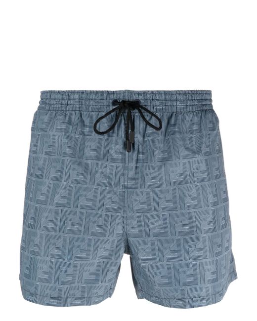 Fendi FF-print drawstring swim shorts