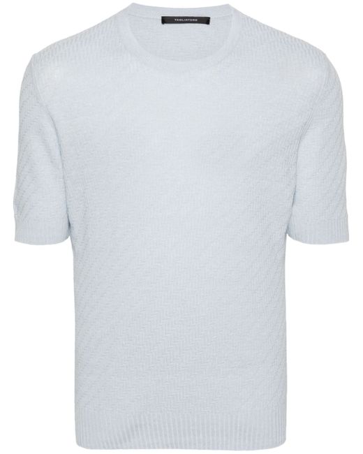 Tagliatore short-sleeved textured jumper