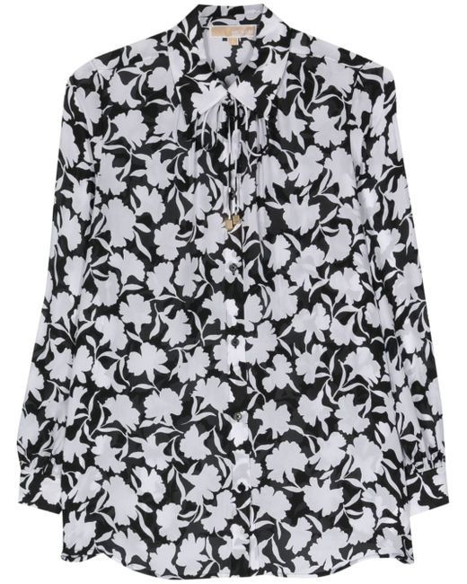 Michael Michael Kors Shadow Floral crepe shirt
