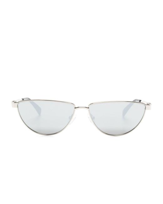 Alexander McQueen mirorred oval-frame sunglasses