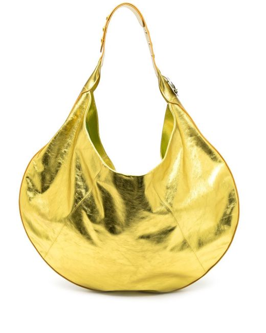 Genny oversized metallic-effect shoulder bag