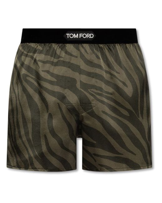Tom Ford zebra-print stretch-silk boxers