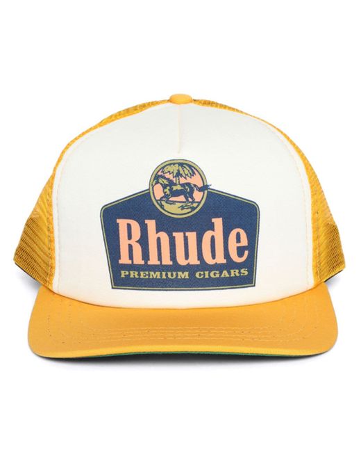 Rhude logo-print cap