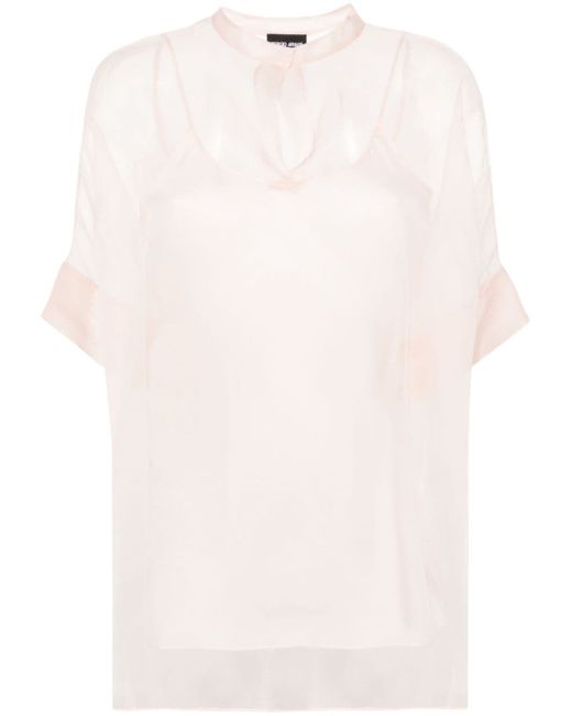 Giorgio Armani sheer layered silk blouse