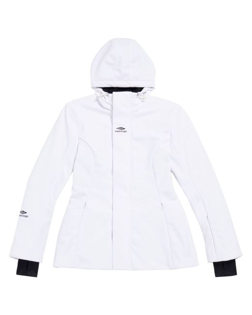 Balenciaga classic-hood zip-up coat