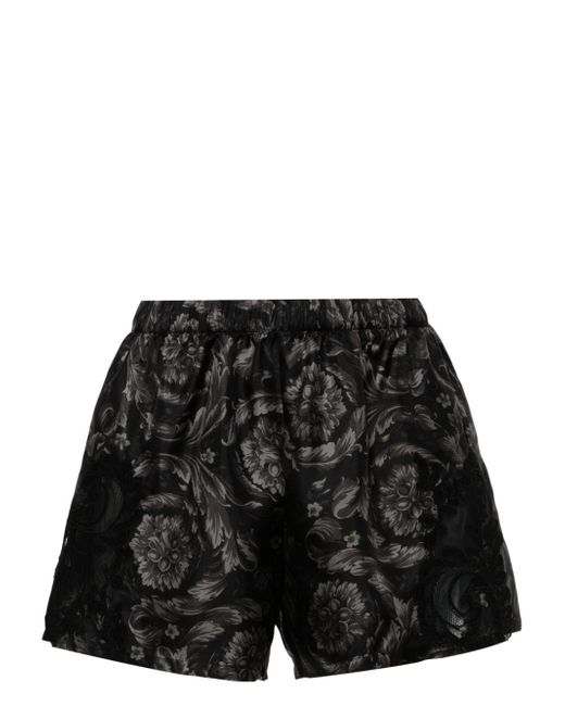 Versace Barocco-print silk pyjama shorts