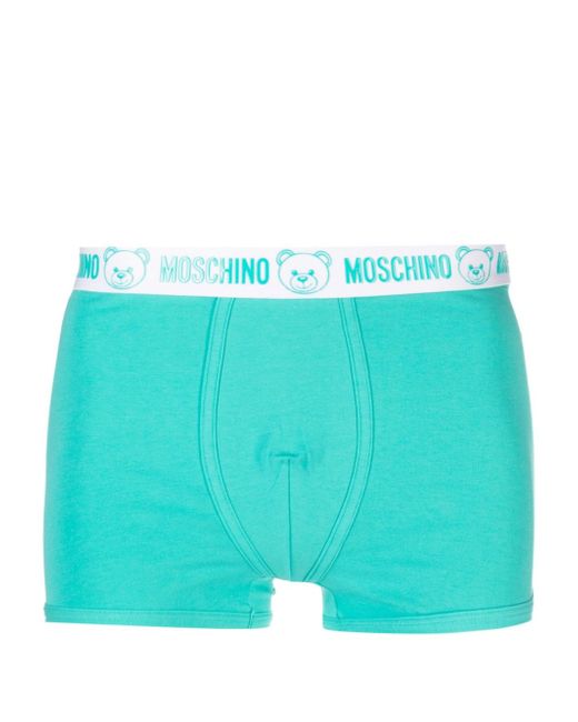 Moschino logo-appliqué stretch-cotton boxers