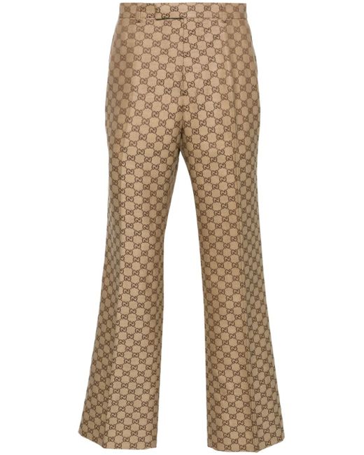 Gucci GG Supreme linen blend trousers