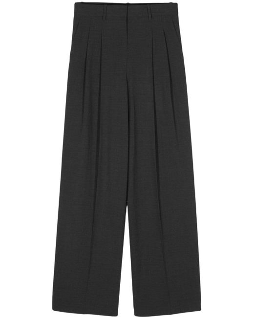 Theory pleat-detail wide-leg trousers