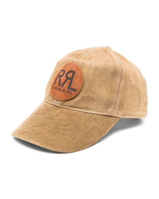 Ralph Lauren Rrl logo-patch suede baseball cap