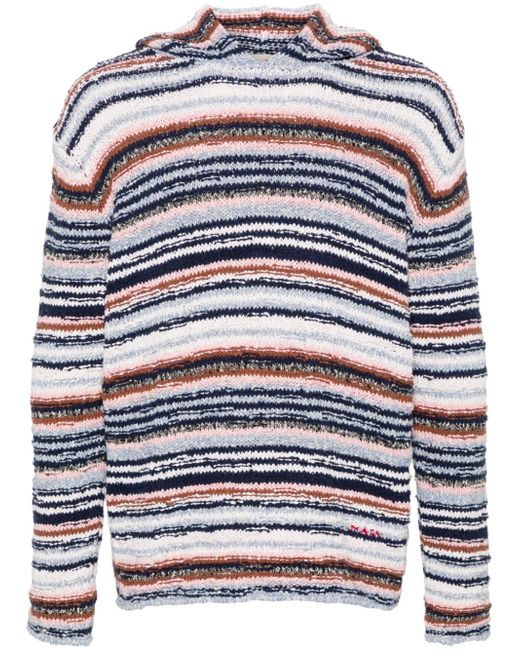 Marni striped hooded jumper