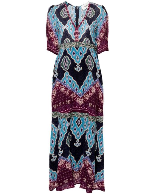 Ba & Sh Mahina patterned-jacquard maxi dress