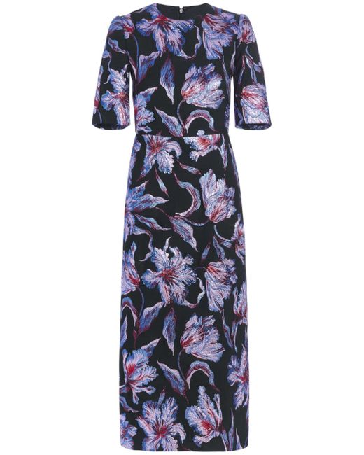 Markarian Gladys floral-brocade sheath dress