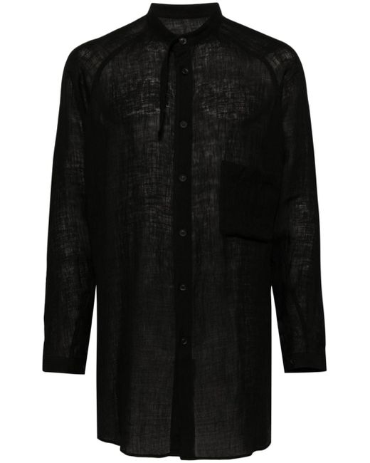 Yohji Yamamoto panelled linen shirt
