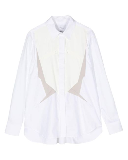 Fumito Ganryu long-sleeve cotton-blend shirt
