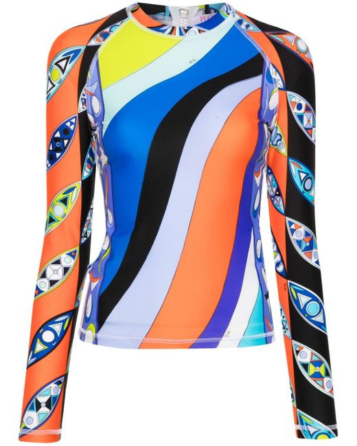 Pucci Girandole-print jersey top