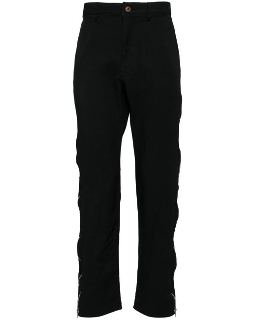 Comme Des Garcons Black zip-up tapered trousers