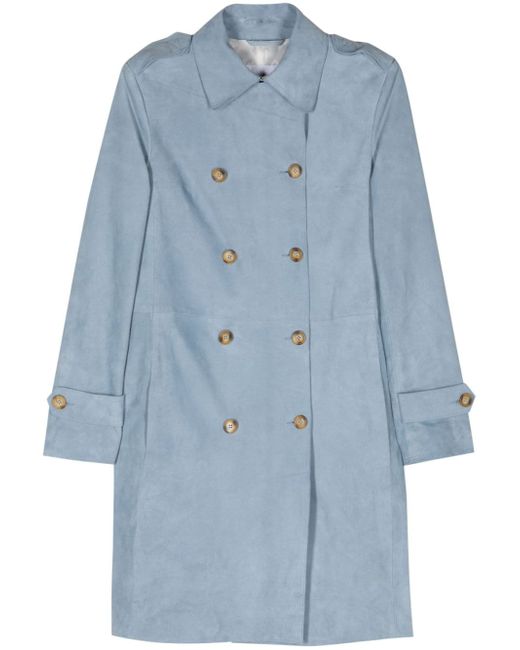 Manuel Ritz double-breasted suede coat