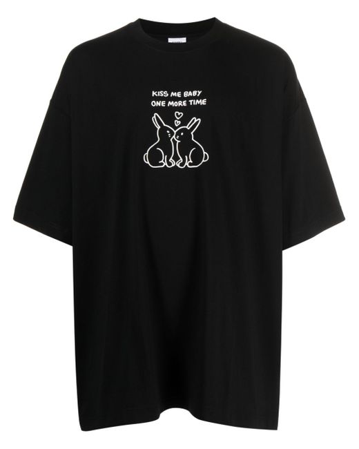 Vetements slogan-print cotton T-shirt