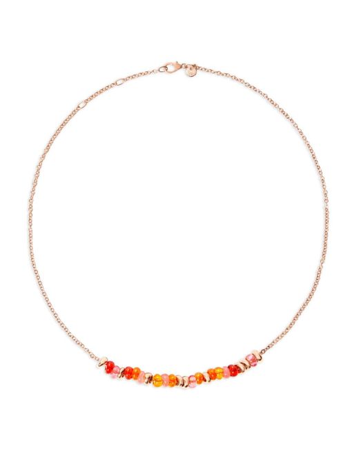 Dodo 18kt rose gold-plated sterling silver Rondelle beaded necklace