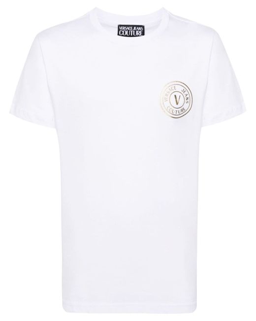 Versace Jeans Couture logo-flocked T-shirt