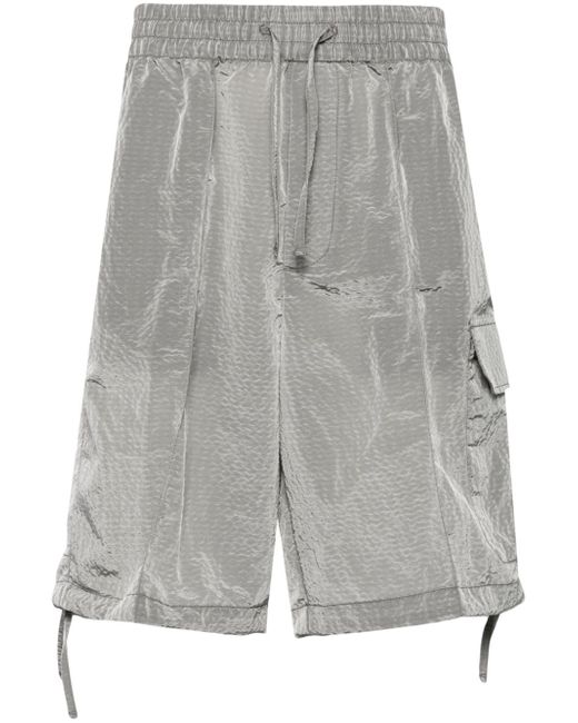Emporio Armani seersucker lightweight cargo shorts