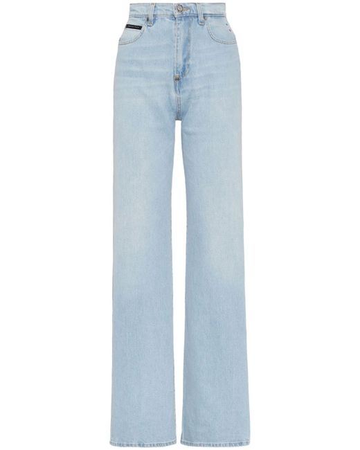 Philipp Plein high-rise wide-leg jeans