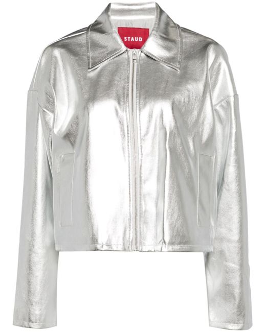 Staud Lennox metallic-effect jacket