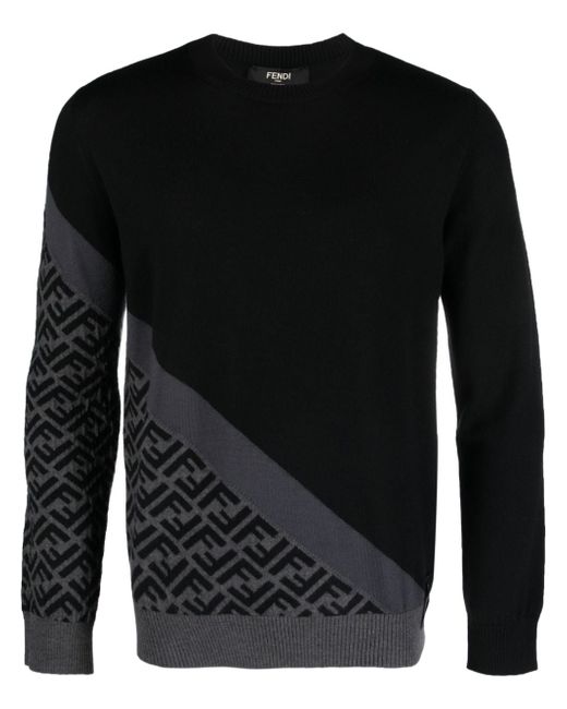 Fendi FF-pattern intarsia-knit jumper