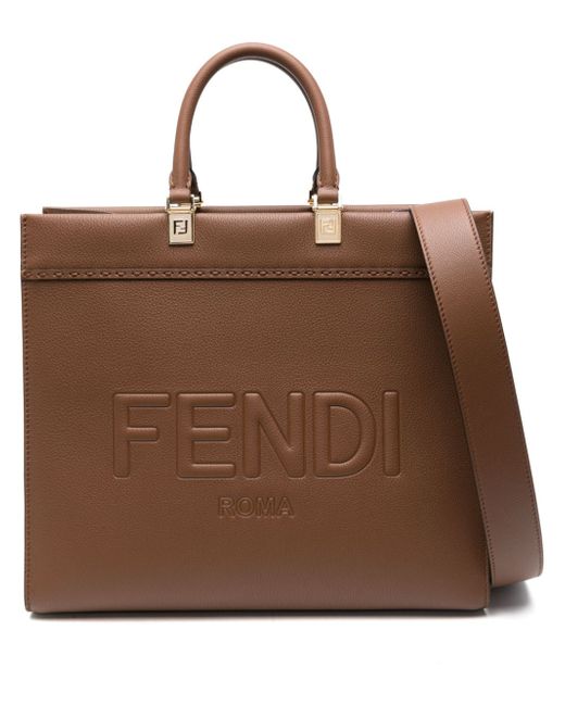 Fendi medium Sunshine leather tote bag