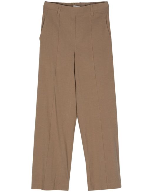 Vince straight-leg linen-blend trousers