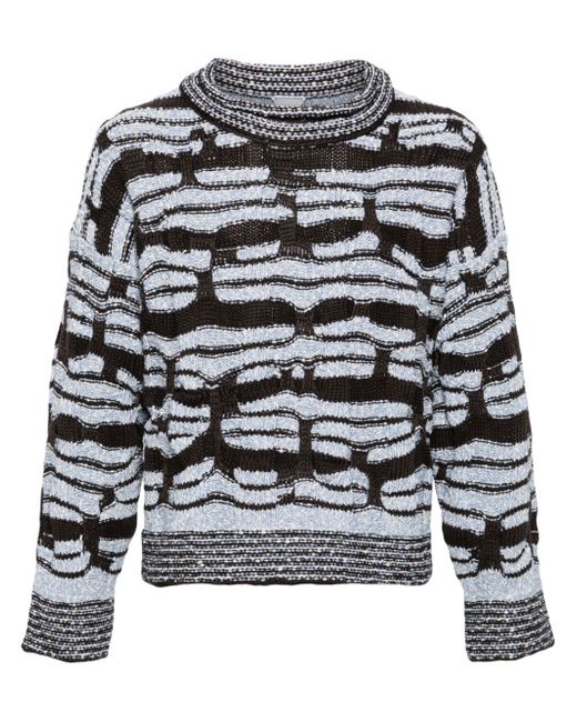 Bottega Veneta striped chunky-knit sweatshirt