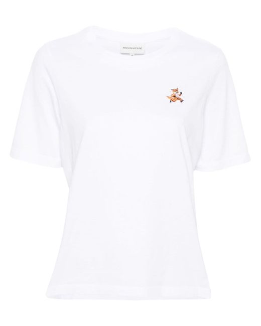 Maison Kitsuné Speedy Fox-appliqué T-shirt