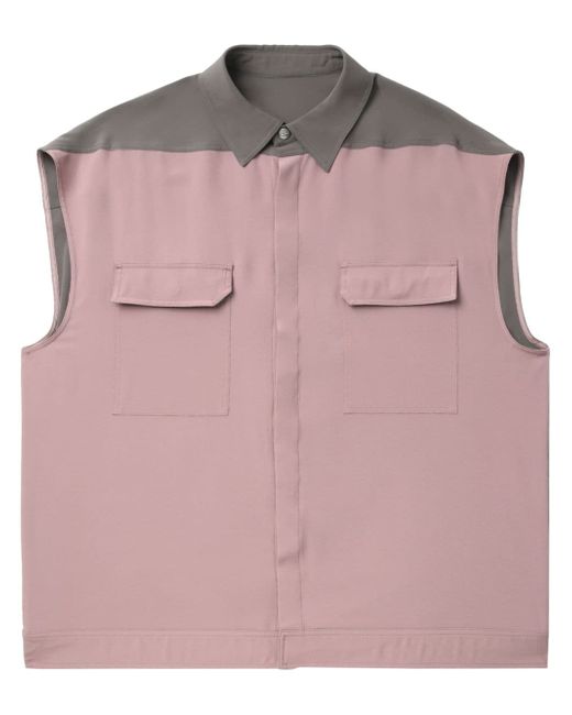 Rick Owens sleeveless panelled shirt