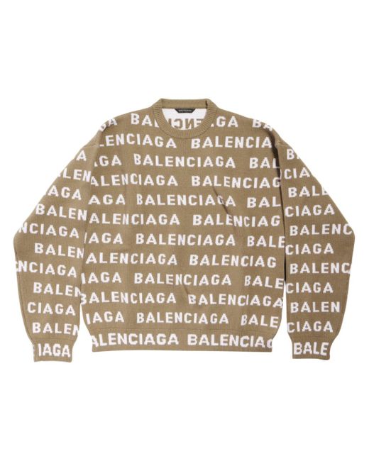 Balenciaga logo-intarsia jumper