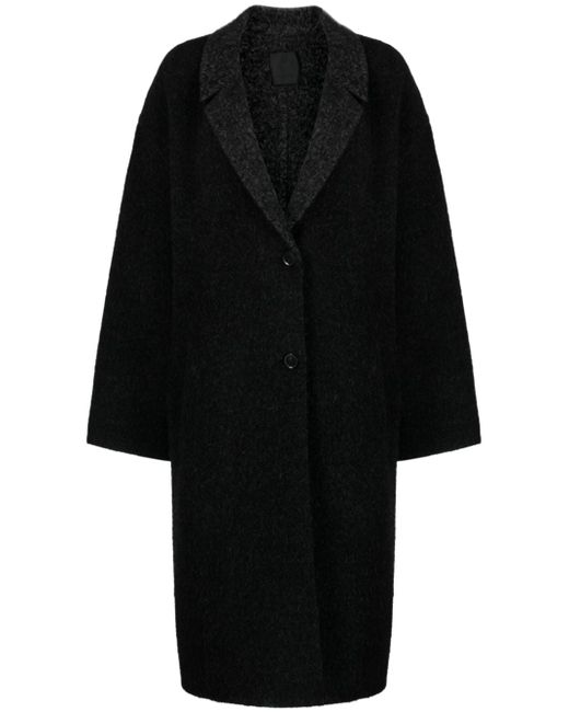 Givenchy contrasting-lapel single-breasted coat