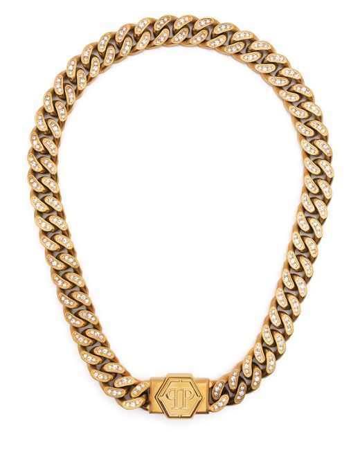 Philipp Plein Hexagon curb-chain necklace