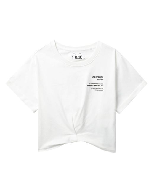Izzue pleat-detail T-shirt