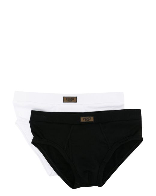Fendi logo-patch briefs pack of two