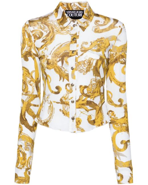 Versace Jeans Couture Watercolour Couture Barocco-print shirt