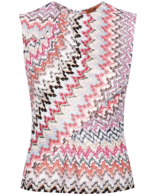 Missoni zigzag-woven knitted tank top
