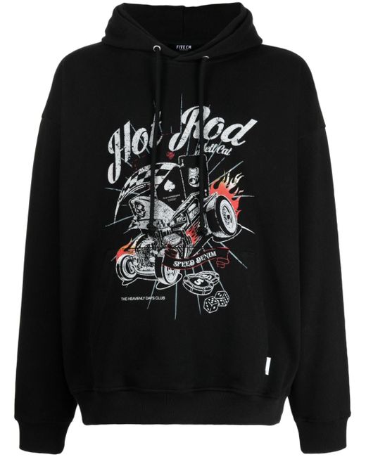 Five Cm Terry graphic-print cotton hoodie