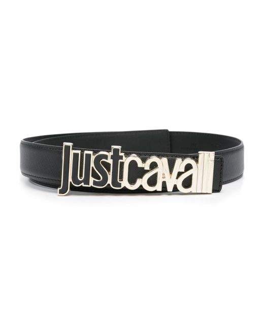 Just Cavalli logo-lettering leather belt