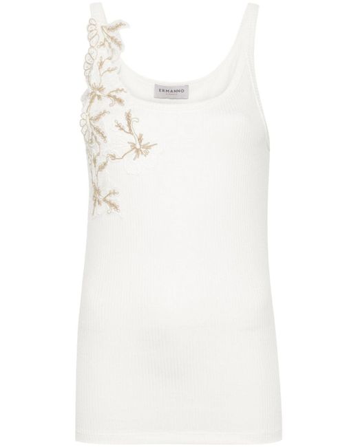 Ermanno Firenze floral-lace tank top